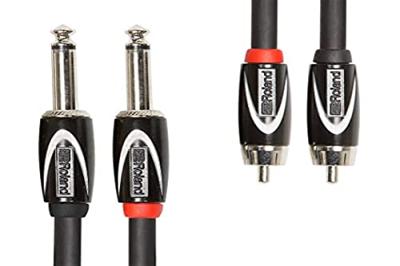 Roland RCC-5-2R28 instrumentenkabel 2x 6.35mm jack naar 2x RCA 1.5 meter Roland RCC-5-2R28 instrumentenkabel 2x 6.35mm jack naar 2x RCA 1.5 meter