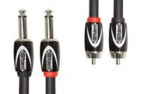 Roland RCC-5-2R28 instrumentenkabel 2x 6.35mm jack naar 2x RCA 1.5 meter - thumbnail