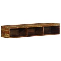 Tv-meubel wandmontage 100x30x19 cm massief gerecycled hout - thumbnail