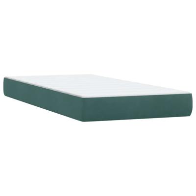 Boxspring met matras fluweel donkergroen 200x200 cm - thumbnail
