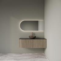 Badkamermeubelset Gliss Design Alluro 120 cm Rechts Corn Silk - thumbnail