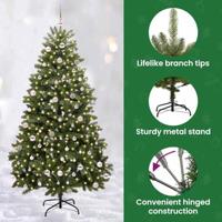 VidaXL Kunstkerstboom met 300 led groen 240 cm pvc en metaal - thumbnail