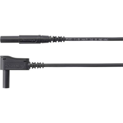 Schützinger Meetsnoer Stekker 4 mm Stekker 4 mm 150.00 cm Zwart 1 stuk(s)