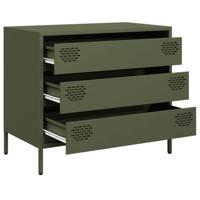 Dressoir 68x39x58,5 cm koudgewalst staal olijfgroen - thumbnail