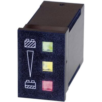 Bauser 3800/008.3.1.0.1.2-003 groen: ≥ 24 V, geel: < 24 V ≥ 22 V, rood: < 22 V