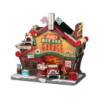 Santa'S Hot Rod Garage With 4.5V Adaptor Kerst LEMAX - Lemax