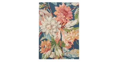 Sanderson - Dahlia & Rosehip Teal 50608 - 140x200 cm Vloerkleed