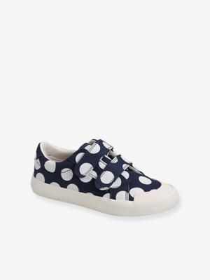 Linnen klittenband sneakers meisje marineblauw
