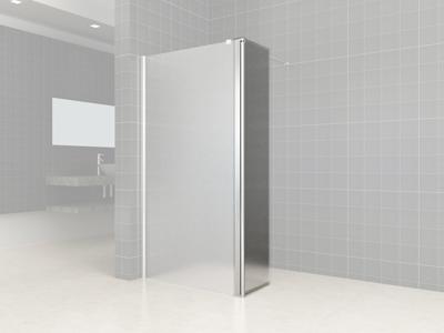 Wiesbaden zijwand+scharnierprof.links 350x2000 10 mm NANO geheel matglas