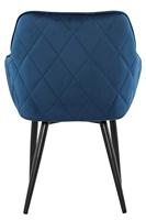 Artistiq Eetkamerstoel 'Juna' Velvet, kleur Blauw - thumbnail