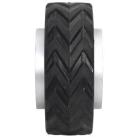 Wiel voor neuswiel 19,5x10 cm massief aluminium en rubber - thumbnail