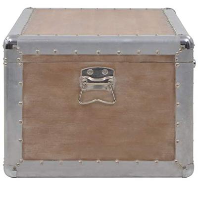 VidaXL Opbergkist 91x52x40 cm massief vurenhout bruin