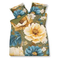 Vandyck gold rush martini olive dekbedovertrek - thumbnail