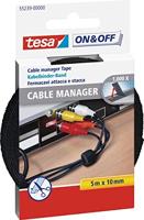 TESA On & Off 55239-00-00 Klittenband kabelbinder Om te bundelen Haak- en lusdeel (l x b) 5000 mm x 10 mm Zwart 1 stuk(s) - thumbnail