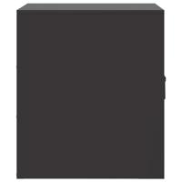 Nachtkastjes 2 st 34,5x39x44 cm staal zwart - thumbnail