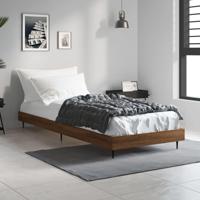 Bedframe zonder matras bewerkt hout bruin eikenkleur 75x190 cm - thumbnail