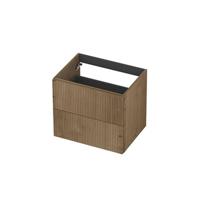 INK - Onderkast 2L Fineer Gefreesd Tbv Greep - 600x450x520 Mm - Ash Grey - thumbnail