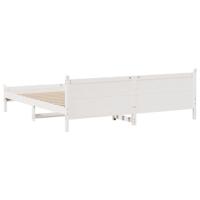 Bedframe zonder matras massief grenenhout wit 180x200 cm - thumbnail