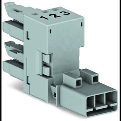 WAGO WAGO GmbH & Co. KG Net-H-splitter [Netstekker - Netbus, Netbus] Totaal aantal polen: 3 Grijs 50 stuk(s)