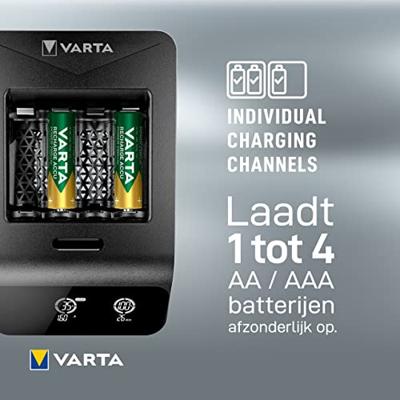 Varta LCD Smart Charger+ incl. 4 accu's 2100 mAh AA - thumbnail
