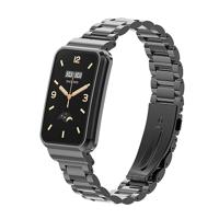 Metalen schakelband met case - Zwart - Xiaomi Smart band 7 Pro - thumbnail