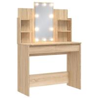 Kaptafel met LED-verlichting 96x40x142 cm sonoma eikenkleurig - thumbnail