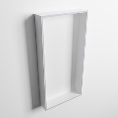 MONDIAZ EASY Nis 59,5x29,5cm in solid surface kleur Cale | Talc. 1 vak geschikt voor in- of opbouw