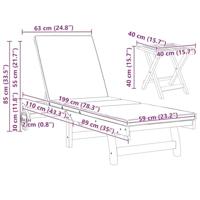 Ligstoel 3 pcs Bruin 40 x 40 x 40cm Massief acaciahout - thumbnail