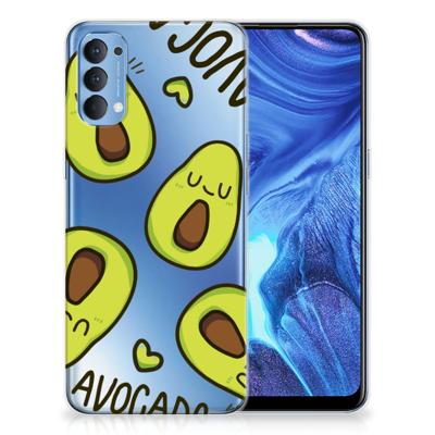OPPP Reno 4 Telefoonhoesje met Naam Avocado Singing