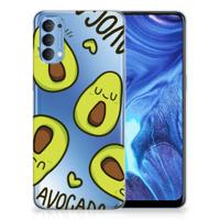 OPPP Reno 4 Telefoonhoesje met Naam Avocado Singing - thumbnail