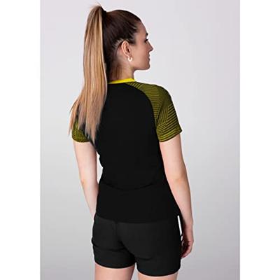 JAKO 6122D T-Shirt Performance Dames - Zwart/Zachtgeel - 42