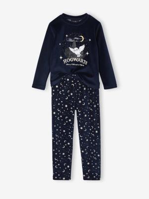 Harry Potter® pyjama voor meisjes in fluweel / velours marineblauw Harry Potter® pyjama voor meisjes in fluweel / velours marineblauw