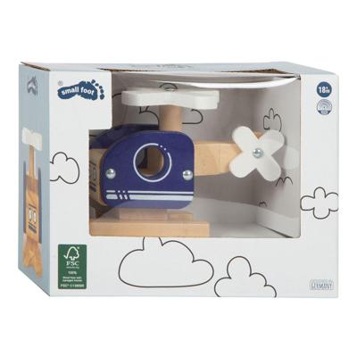 Small Foot houten helikopter blauw