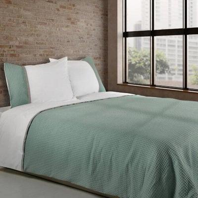 Dommelin Dommelin Kussensloop Bari Percal 200TC Spargroen-Muisgrijs 60 x 70 cm