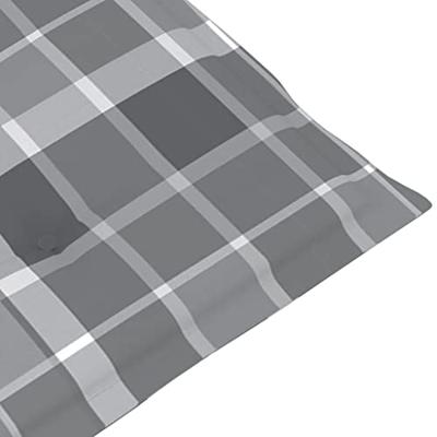VidaXL Tuinstoelkussens 4 st 100x50x3 cm oxford stof ruitpatroon grijs - thumbnail