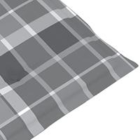 VidaXL Tuinstoelkussens 4 st 100x50x3 cm oxford stof ruitpatroon grijs - thumbnail