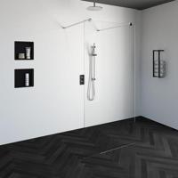 Sanituba Complete Profielloze Doorloopdouche 100 cm Chroom - thumbnail