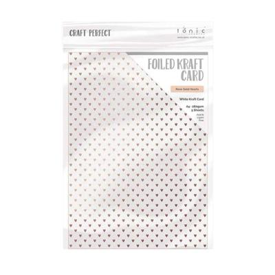 Craft Perfect By Tonic Studios Craft perfect • foiled kraft kaart a4 x5 280g roosharten