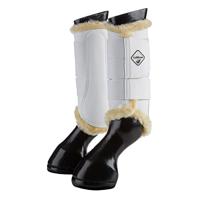 LeMieux Fleece Beenbeschermers wit maat:l - thumbnail