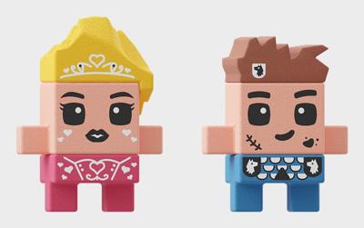 MARIOINEX Mini Waffle Princess Fantasietoren bouwstenen, 148 stuks