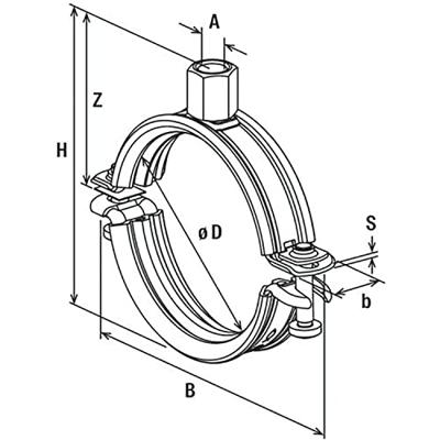 Fischer 539449 Buisbeugel FRS-L universele 38-45 buisklem 25 stuk(s)