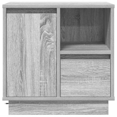 Nachtkastje met lade met Grijs 50 x 34.5 x 50 cm. Bewerkt hout