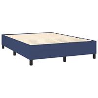 Boxspring met matras stof blauw 140x190 cm - thumbnail