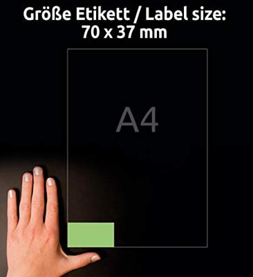 Etiket avery 3450 70x37mm groen 2400st