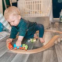 Bigjigs houten treinset, 26dlg. - thumbnail