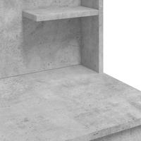 Kaptafel met LED-verlichting 96x40x142 cm betongrijs - thumbnail