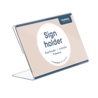 Kaarthouder Europel L-standaard 90x60mm liggend acryl - thumbnail