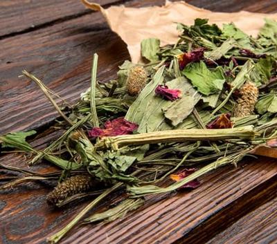 BUNNY NATURE BOTANICALS MIDI MIX SMALLE WEEGBREE / ROZENBLOESEM 120 GR - thumbnail