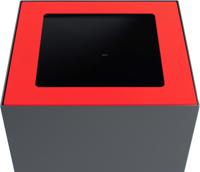 V-Part top voor modulaire afvalbak 85 l en 90 l, rood - thumbnail