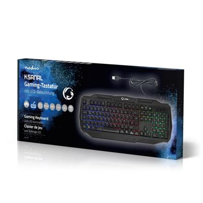 Gaming - Toetsenbord - achtergrondverlichting - USB - Duits - zwart